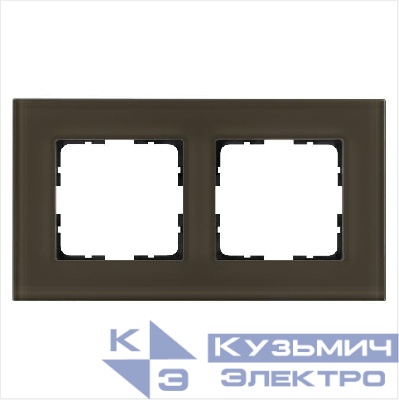 Рамка 2-м G-Glass стекло каперсовый Jasmart G1002GT