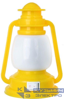 Светильник светодиодный NL-171 "Фонарик" 220В ночник с выкл. желт. Camelion 12527