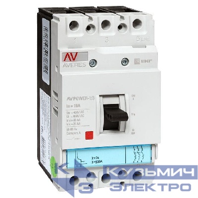 Выключатель автоматический 3п 16А 35кА AV POWER-1/3 TR AVERES EKF mccb-13-16-TR-av