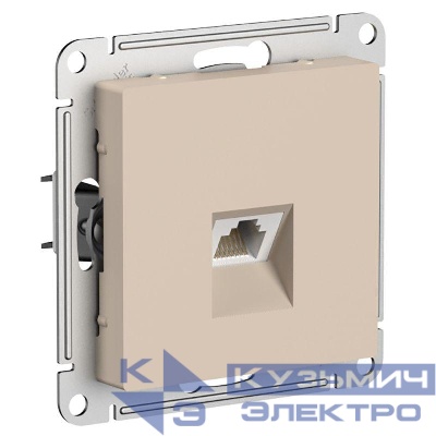 Розетка компьютерная AtlasDesign RJ45 кат.6A механизм песочн. SE ATN001286