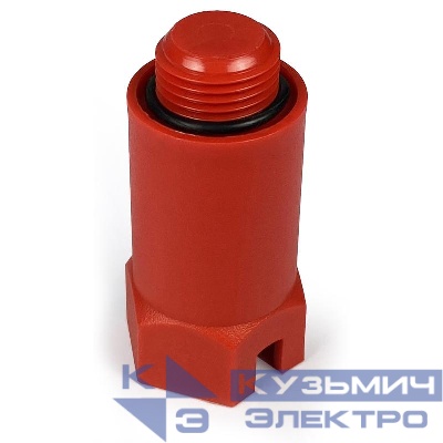 Заглушка длинная 1/2 пластик красн. RTP 30375