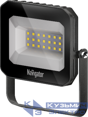 Прожектор светодиодный 95 425 NFL-04-20-6.5K-BL-LED 20Вт 6500К IP65 2000лм черн. Navigator 95425