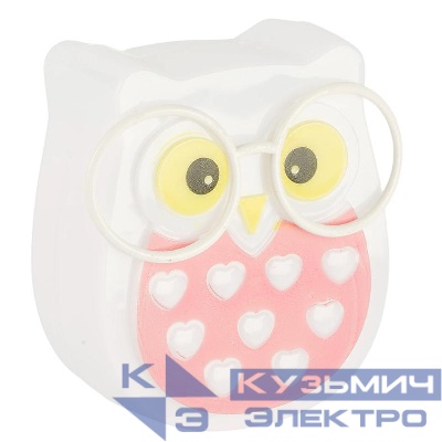 Светильник-ночник FN1169 "Сова" 0.5Вт 220В 3LED бел. FERON 52023