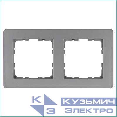 Рамка 2-м G-Flex алюм. Jasmart G1102S