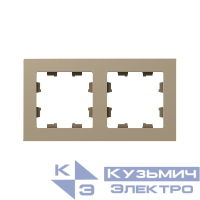 Рамка 2-м Эпика пластик шампань EKF UP1-FPC-02