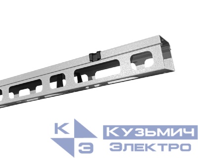 Кабельный органайзер 19", 42U, металлический, вертикального типа, с крышкой, серый "А"