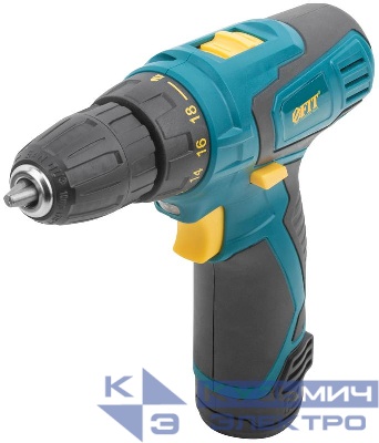 Дрель-шуруповерт аккумуляторная 12В 0-350/1100об/мин 20Нм 2 (Li-Ion) 1.3А.ч FIT 80181