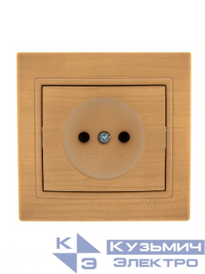 Розетка 1-м Mira без заземл. керамика ясень LEZARD 701-4747-121