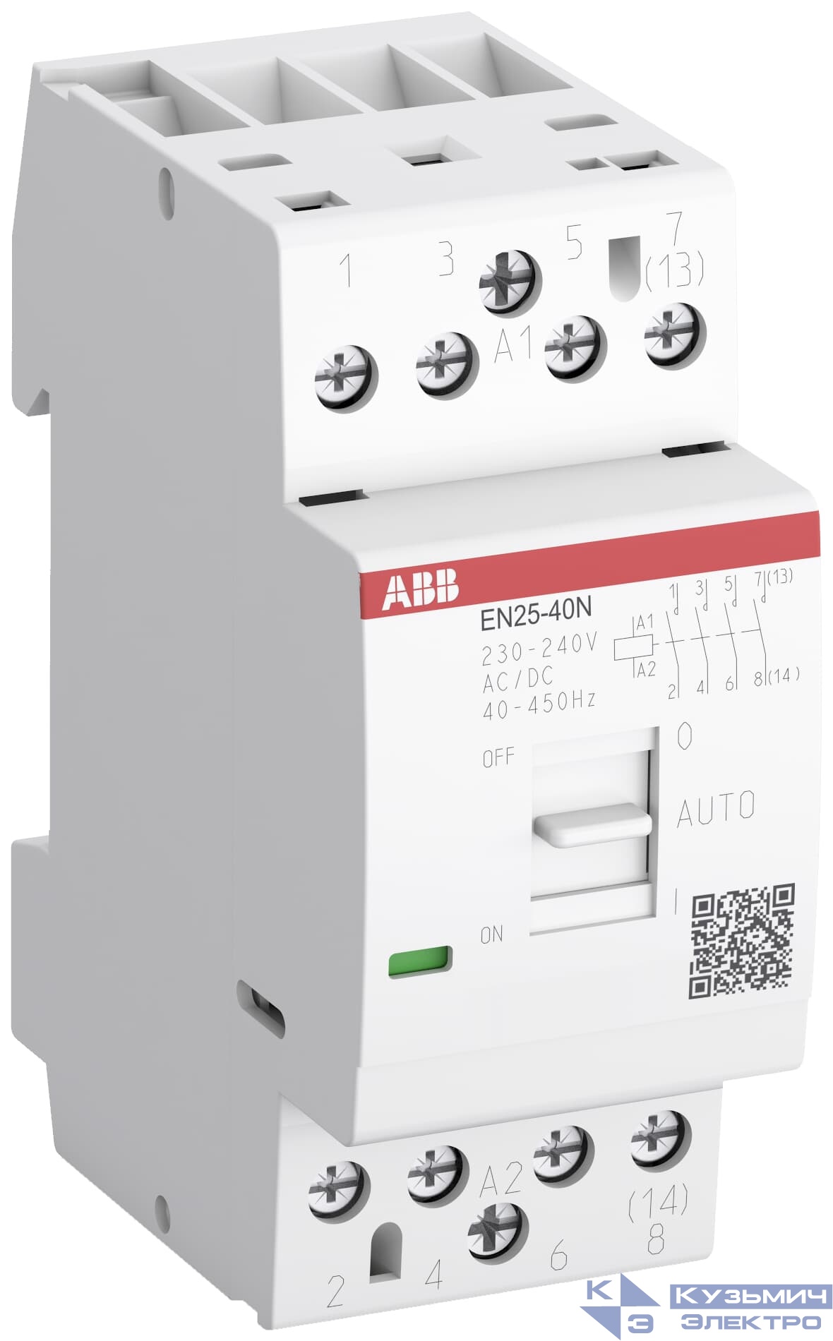 EN25-40N-06 Контактор модульный с ручным управлением (25А АС-1, 4НО), катушка 23 1SAE232111R0640