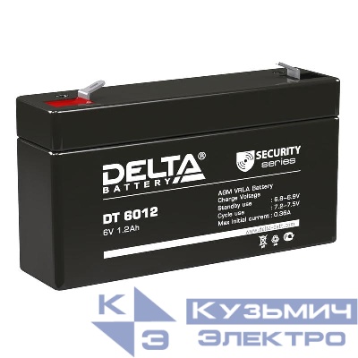 Аккумулятор ОПС 6В 1.2А.ч DT 6012 Delta 4614010040026