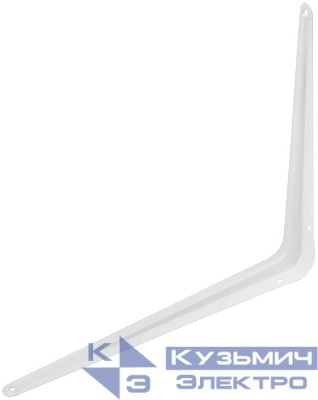 Уголок-кронштейн 250х300мм (0.9мм) бел. FIT 66061