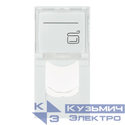 Адаптер 22.5х45мм со шторкой для модуля Keystone 1 порт (модуль) бел. Datarex DR-513200