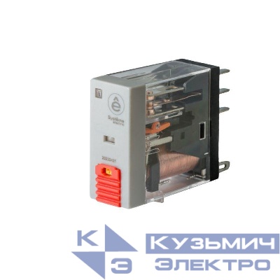 Реле 8А 2перекл. 48В AC тест кнопка LED SE SXG22E7