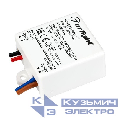 Блок питания ARJ-KE42350-MINI (15Вт 350мА PFC) IP20 пластик Arlight 024903(1)