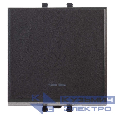 Кнопка модульная 1-кл. 2мод. Avanti "Черный матовый" DKC 4412152