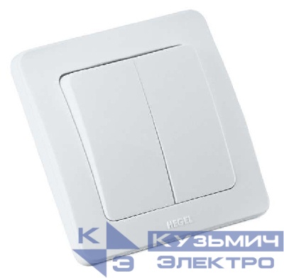 Выключатель 2-кл. СП Мастер 10А IP20 250В бел. HEGEL ВС10-351
