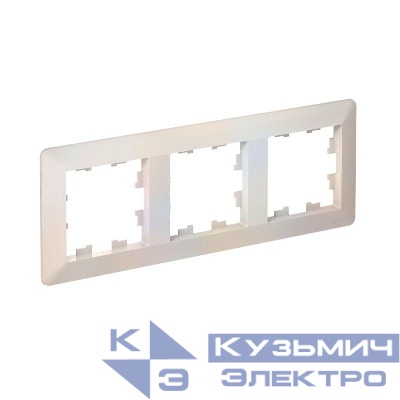 Рамка 3-м AtlasDesign Air жемчуж./дым. бел. SE ATN220403