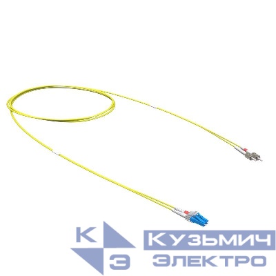 Шнур оптический коммутационный переходной Duplex LC-UPC/ST-UPC 9/125 OS2 3м DKC RNPC9DSULU3