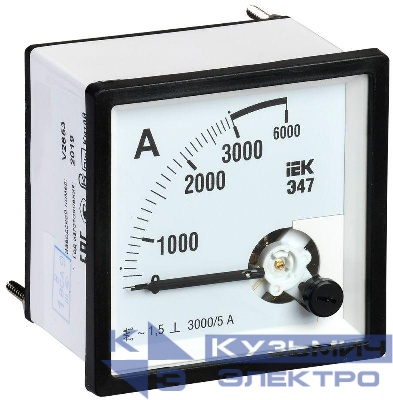 Амперметр Э47 72х72мм 3000/5А кл. точн. 1.5 IEK IPA10-6-3000-E