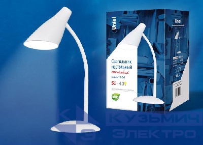 Светильник настольный TLD-562 White/LED/360Lm/4500K/Dimmer 5Вт сенсор. выкл. бел. Uniel UL-00004464