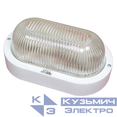 Светильник "Банник" 1401 НПП 03-60-021 IP54 овал малый бел. пласт. Элетех 1005500883