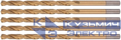 Сверло HSS по металлу удлиненные титановое покрытие 7.0х156мм (уп.5шт) FIT 34270