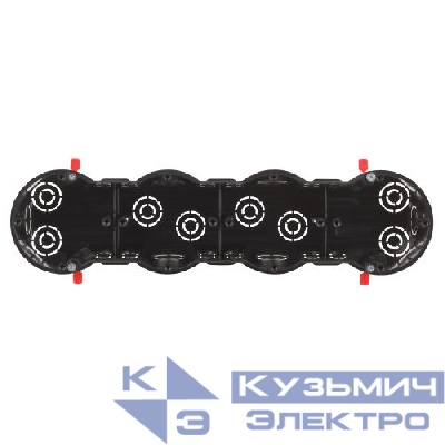 Коробка установочная 4-м 283х70х45мм IP30 для полых стен саморезы пластик. лапки черн. KUP-4-70-45 Эра Б0064951