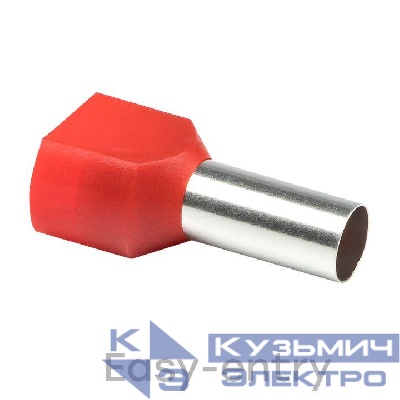 Наконечник штыревой втулочный изол. НШвИ(2) 10.0-14 (уп.50шт) EKF nhvi2-10.0-14