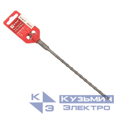 Бур по бетону SDS-plus 6х210мм 4 резца 4S спираль Expert EKF db-6-210-4x4