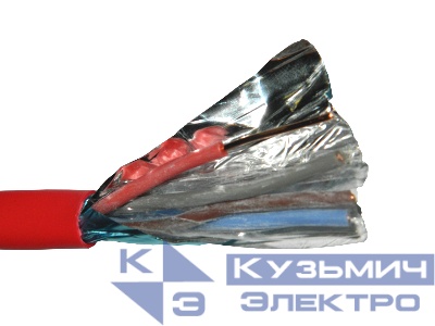 Кабель сигнальный NETKO, экранированный, КПСЭнг (А) - FRLS, 2*2*1.5мм2 (1.4мм) 200м, красный