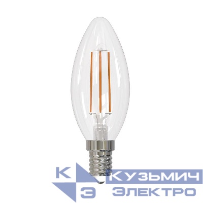 Лампа светодиодная LED-C35-11W/3000K/E14/CL PLS02WH Sky 11Вт свеча 3000К тепл. бел. прозр. картон Uniel UL-00005164