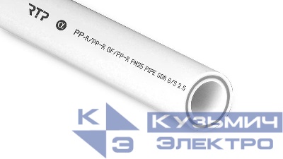 Труба PPR 25х4.2 PN25 стекловолокно бел. (дл.2м) RTP 14153