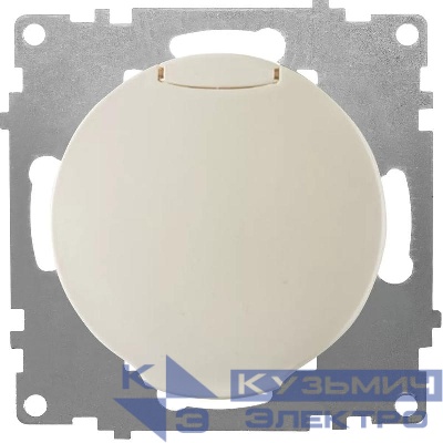 Розетка 1-м СП Florence 16А IP20 с заземл. с крышкой винтов. клеммы механизм беж. (1E10501301) OneKeyElectro 2172791