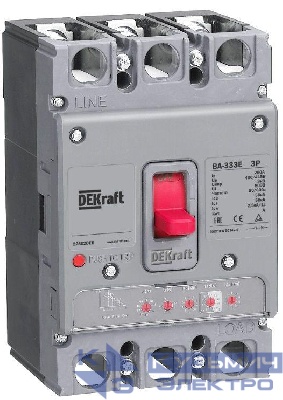 Выключатель автоматический 4п 125А 50кА ВА-333E электрон. расцеп. DEKraft 22501DEK