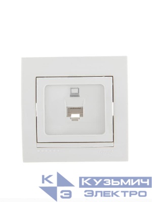 Розетка компьютерная СП Deriy RJ45 бел. LEZARD 702-0202-139