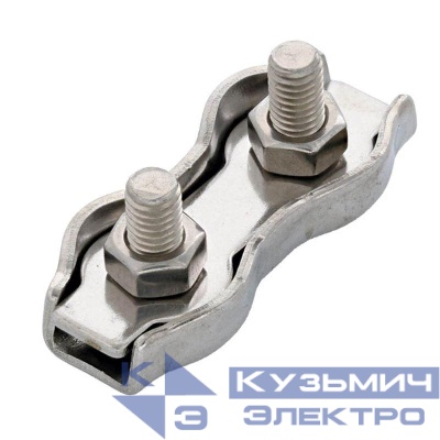 Зажим троса двойн. D6мм Duplex (уп.50шт) Промрукав PR08.3891