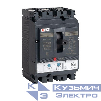 Выключатель автоматический 3п 250/125А 45кА ВА-99C Compact NS PROxima EKF mccb99C-250-125