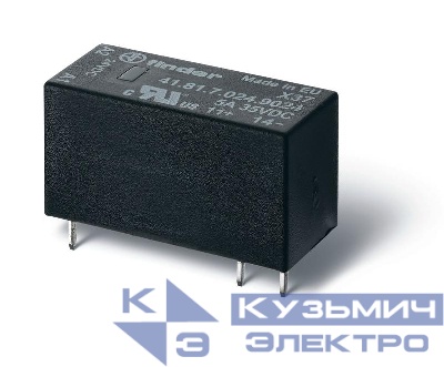 Реле миниатюрное низкопрофильн. твердотельн. монтаж на печатную плату выводы с шагом 5мм выход 3А (240В AC) / вход 12В DC влагозащ. RTIII FINDER 418170128240