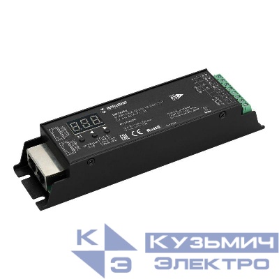 Декодер SMART-DMX512-304-83-RDM-SUF Black 12-48В 4х8А RJ45 IP20 INTELLIGENT Arlight 028444(1)