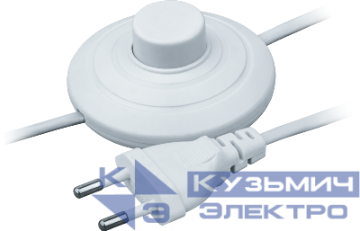 Шнур 61 600 NPS-FS01-170-2х0.5-WH 1.7м с выкл. бел. Navigator 61600