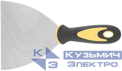 Шпатель нерж. сталь прорезиненная ручка 5дюйм (125мм) FIT 06697