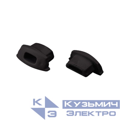 Заглушка ARH-BENT-W11 BLACK с отверстием пластик Arlight 039584