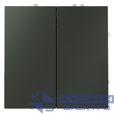 Выключатель 2-кл. СП S70 10А с самовозвратом механизм титан Voltum VLS020606