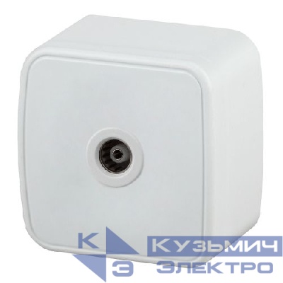 Розетка телевизионная одиночная TV ОП Polo 3-301-01 IP20 бел. Intro Б0036101