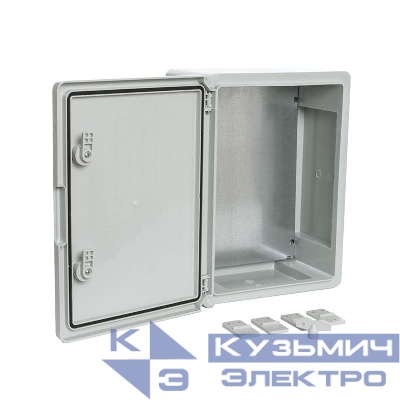 Корпус пластиковый с монтажной панелью ЩМП IP65 сер. дверь 400х300х170 Промрукав PR08.26482