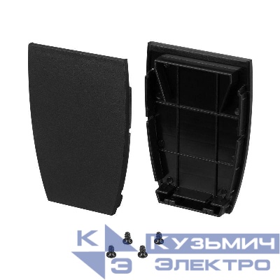 Заглушка LINE-5075-U-HONEYCOMB BLACK глухая металл (комплект) Arlight 044887