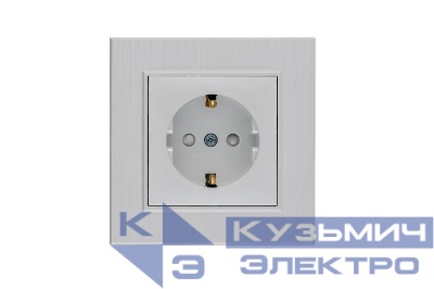 Розетка 1-м Karea LINE STAR с заземл. жемчуж. Makel 86100028