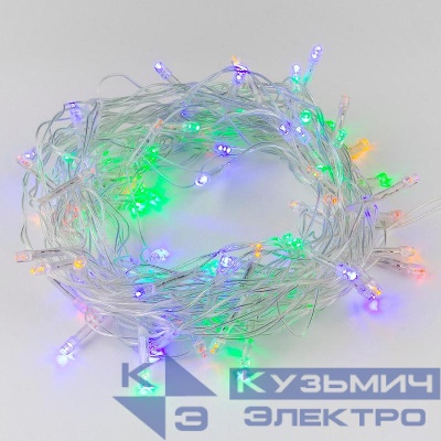 Гирлянда LED ULD-S1000-090/STA MULTI IP20 10м 90 диодов разноцвет. свет провод прозр. Uniel UL-00007179