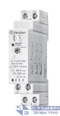 Диммер модульный ведомый электронный (Slave) управление сигналом 0-10В от ведущего диммера (Master) разные типы ламп до 400Вт 230В AC (50Гц) IP20 FINDER 151182300400