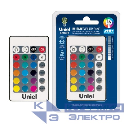 Пульт управления лампой RGB серии «SMART» UCH-S210 BLACK c ИК сенсором черн. Uniel UL-00006531